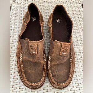 Ariat Brown Leather Slip-On Loafers M8